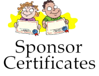 Two children holding certificates